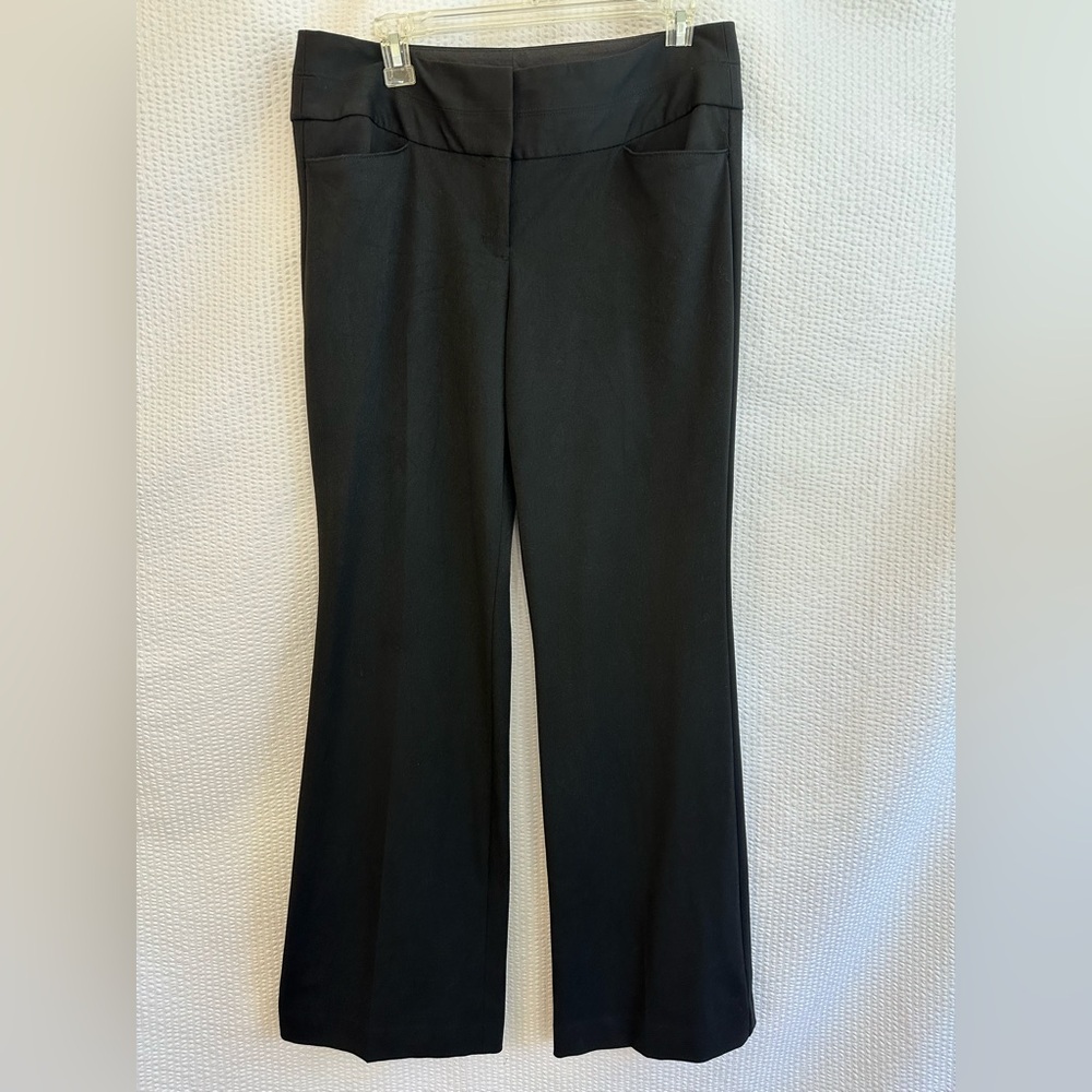 EXPRESS Editor Black Straight Leg Trouser Pants Size 8R Career Work Office